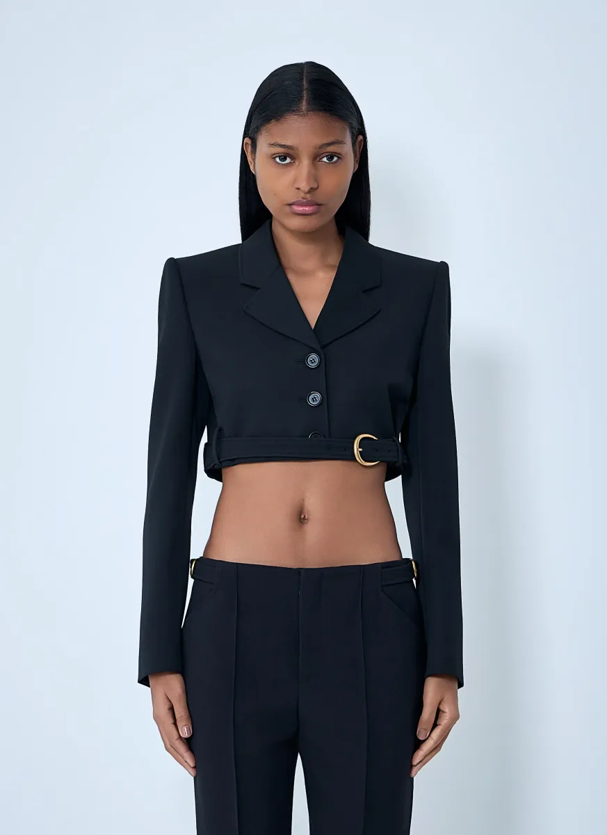 Cropped Wool Blazer