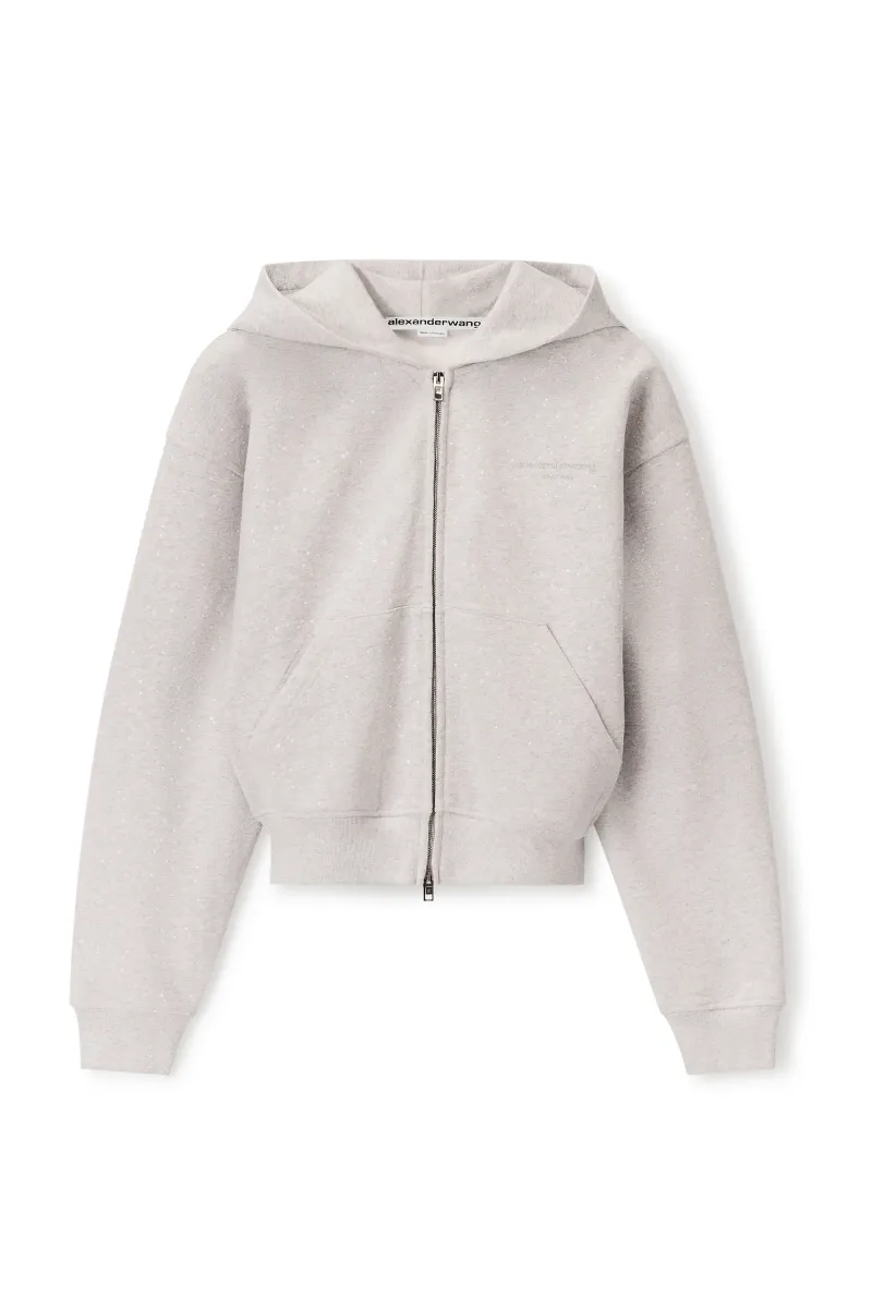 CRYSTAL ZIP UP HOODIE
