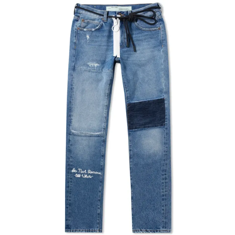 Bleached Heavy 5 Pocket Slim Jean