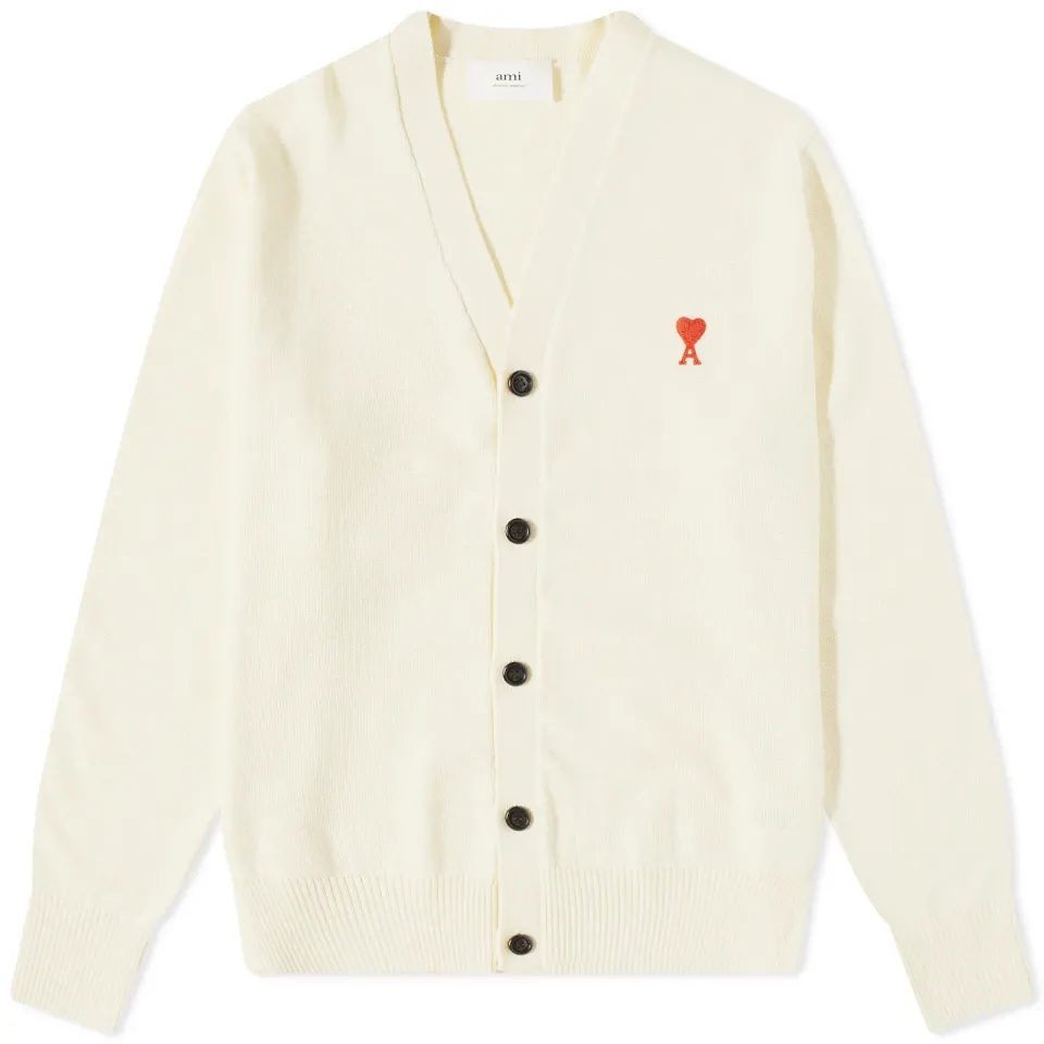 AMI Tonal Small A Heart Cardigan
