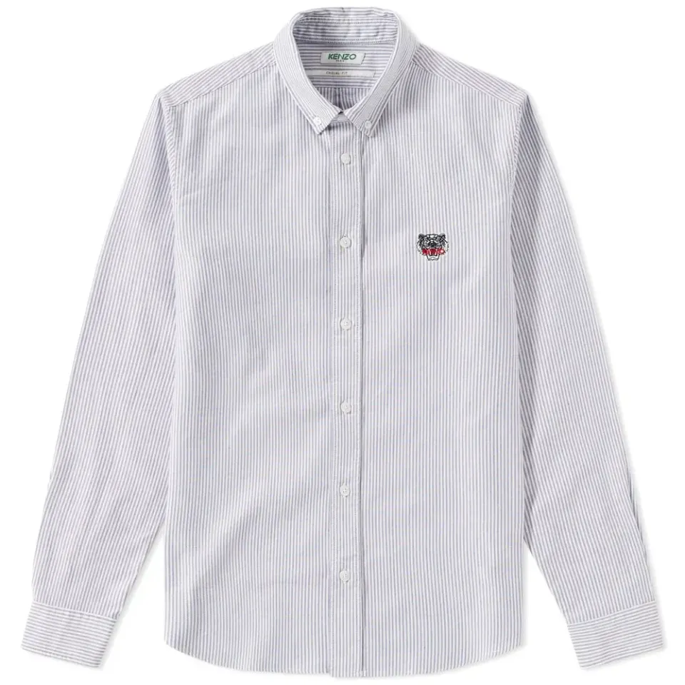 Button Down Stripe Tiger Oxford Shirt