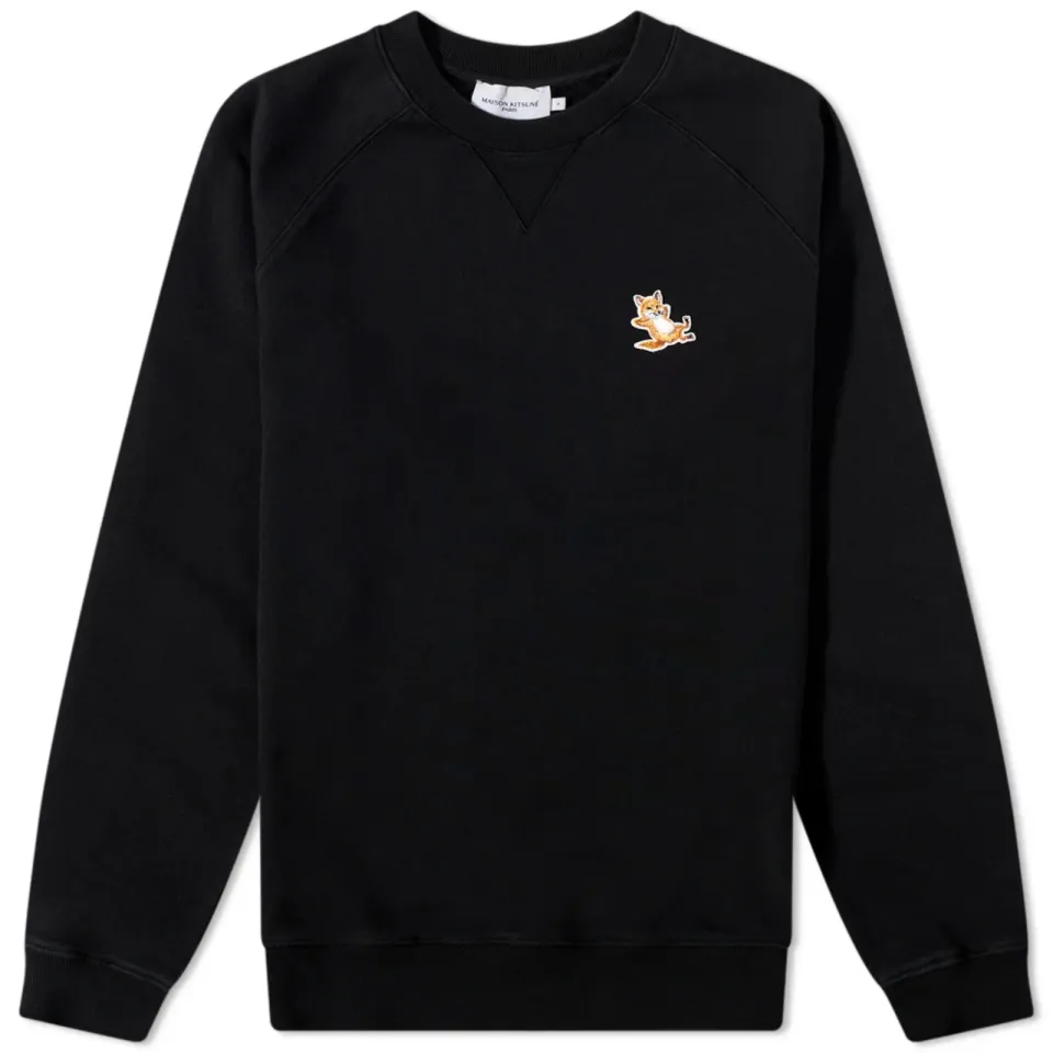 Chillax Fox Patch Classic Crew Sweat