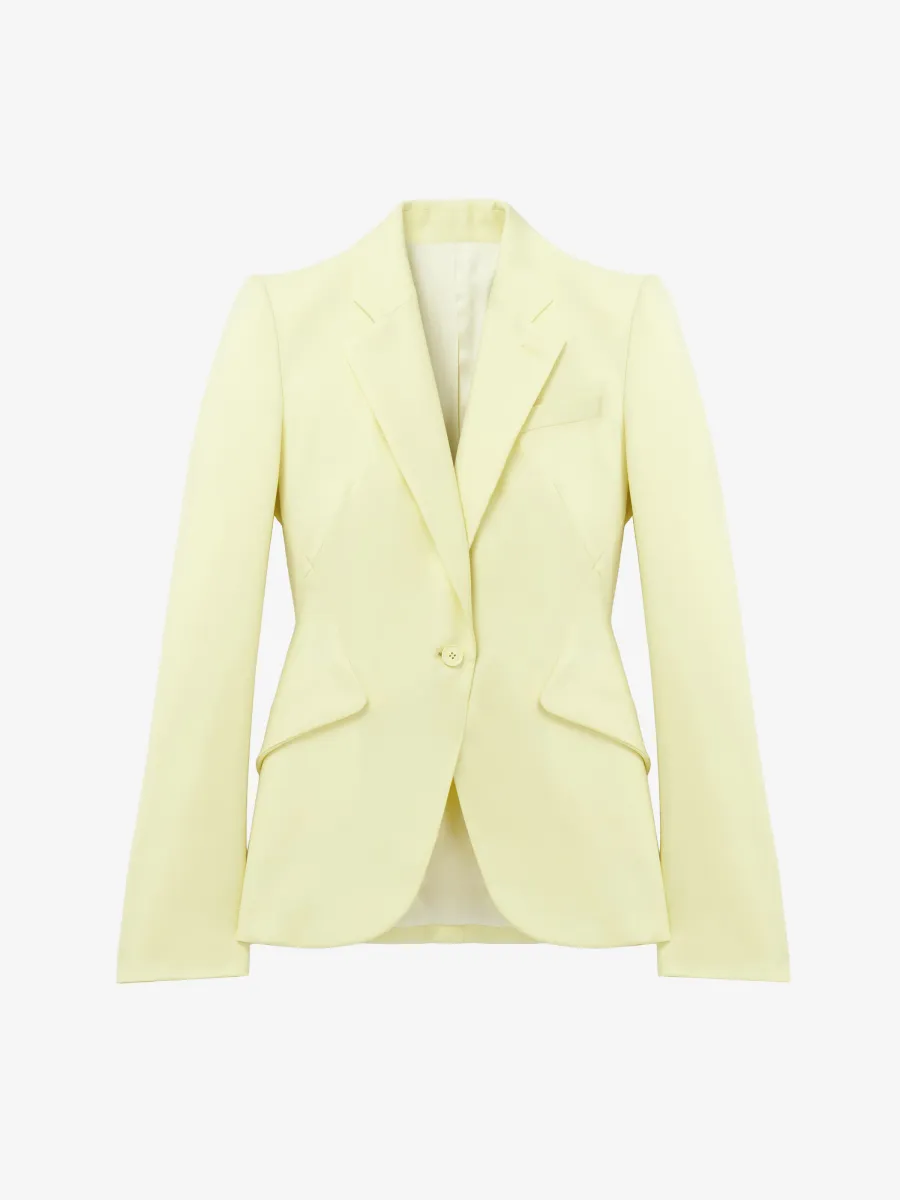 Wool Gabardine Single-breasted Jacket
