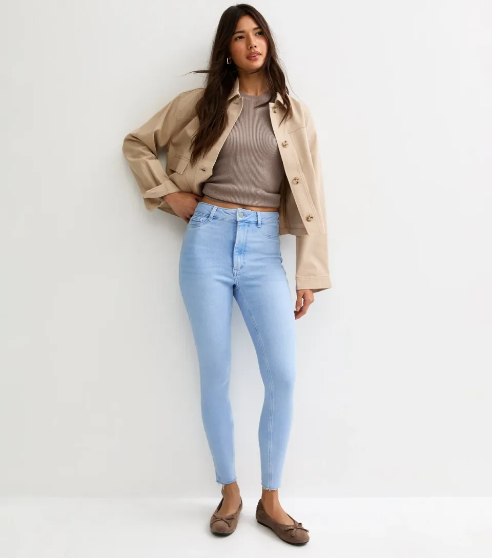 Women's Bright Blue Hallie Disco Skinny Jeans
