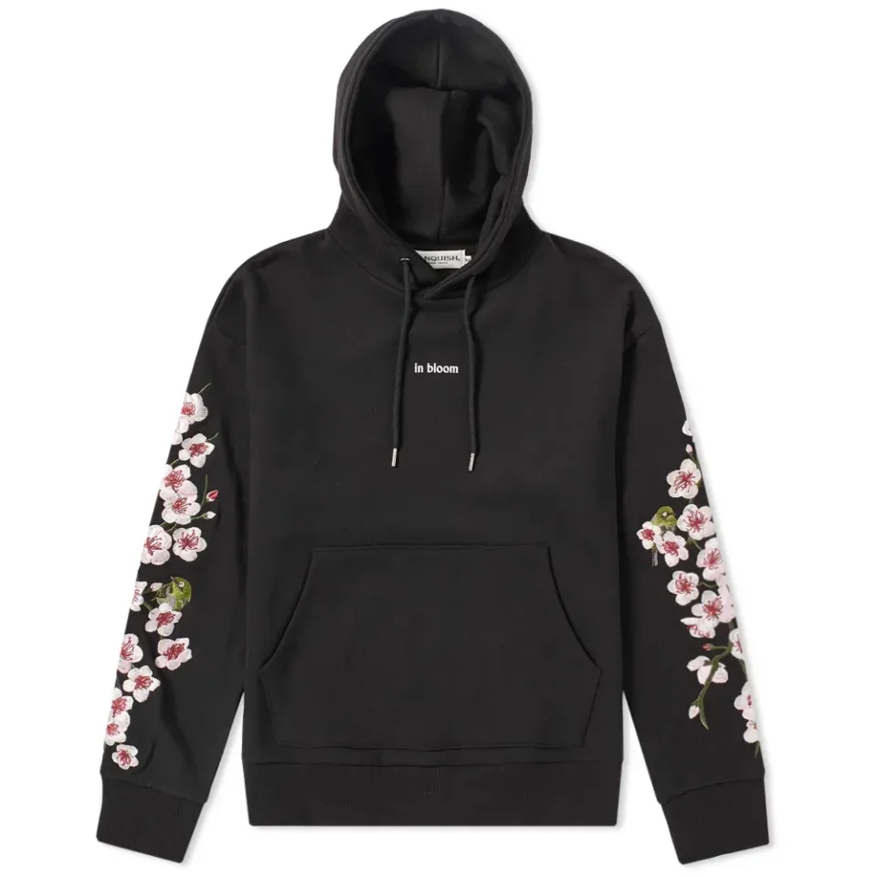 Black By Vanquish Sakura Embroidery Sleeve Hoody