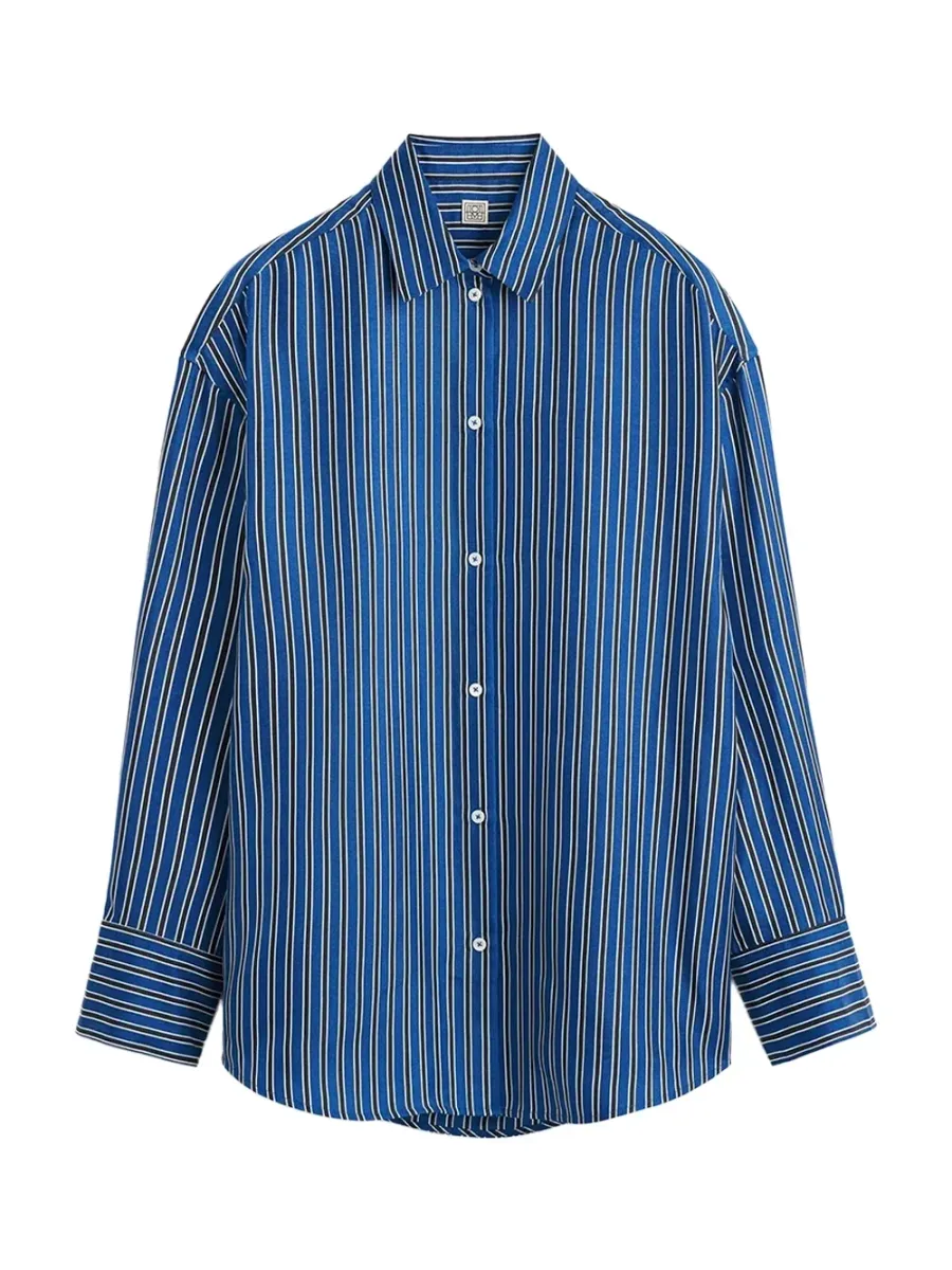 Oversized Striped Shirt Blue/Navy