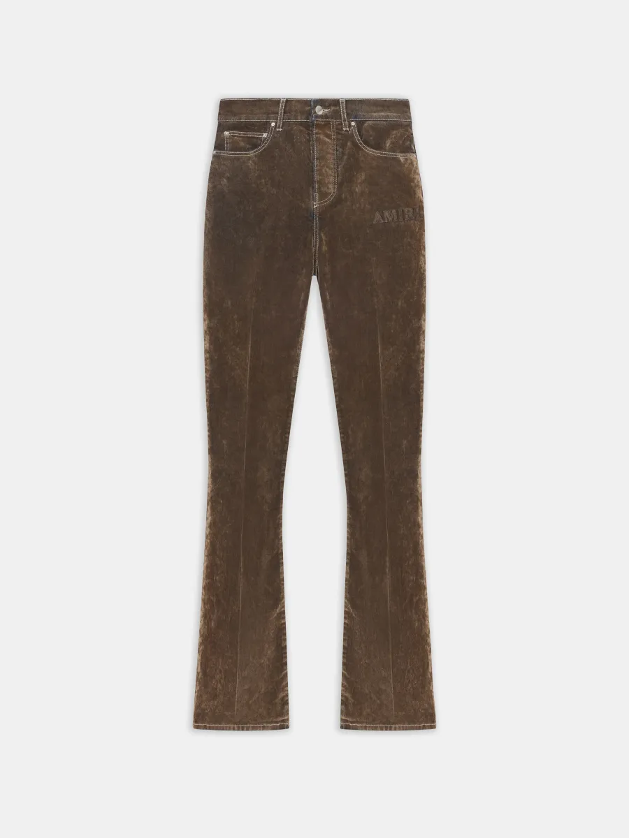 VELVET FLARE JEAN - TAN
