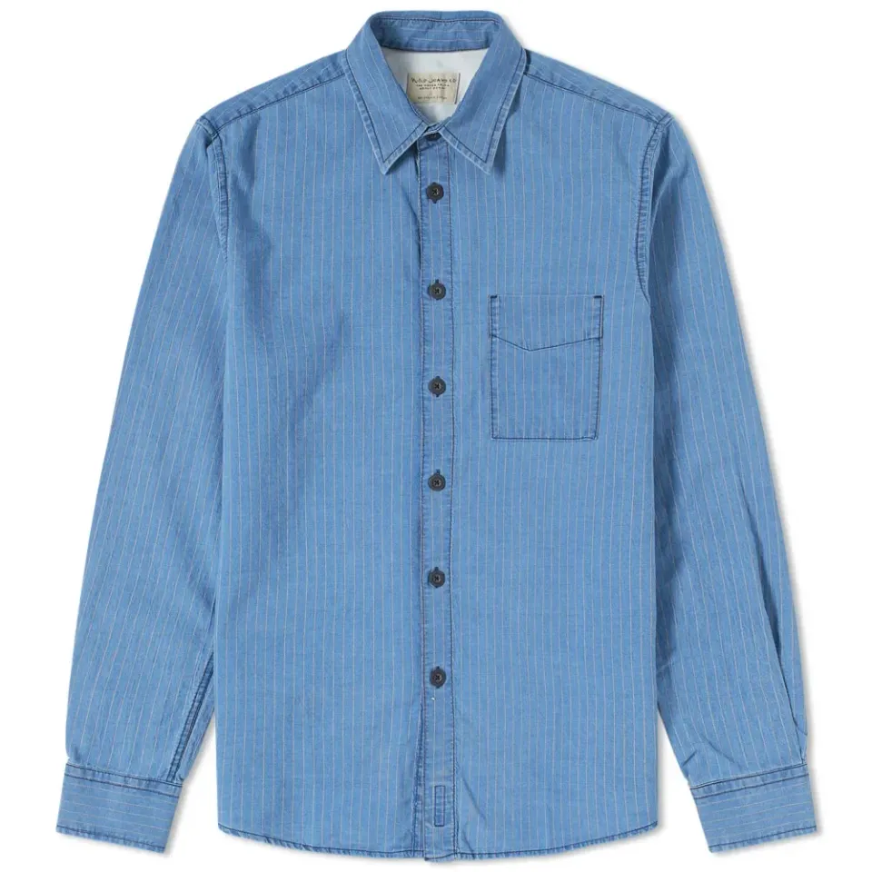 Nudie Sten Worker Stripes Shirt