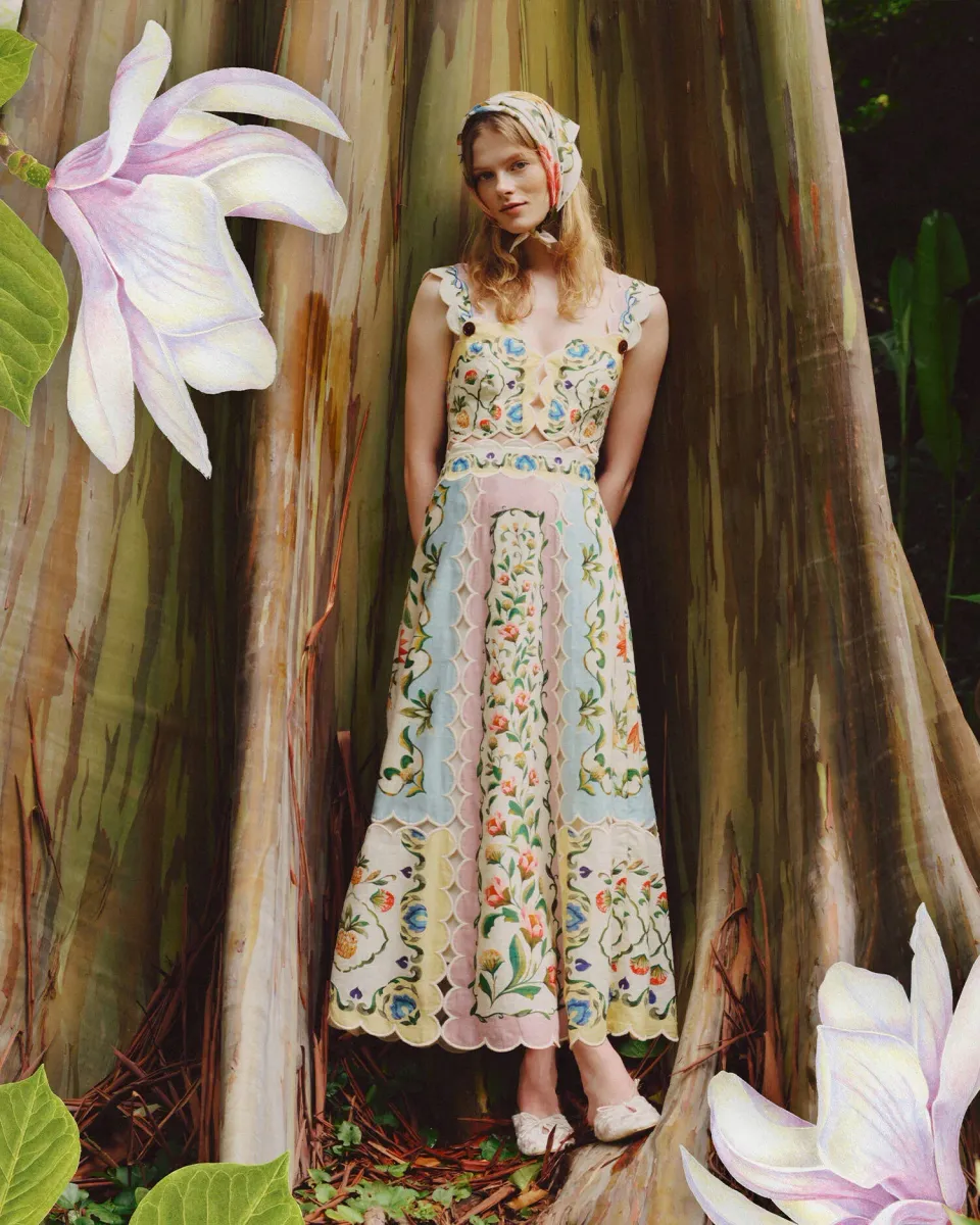 FARM Rio Petal Midi Dress