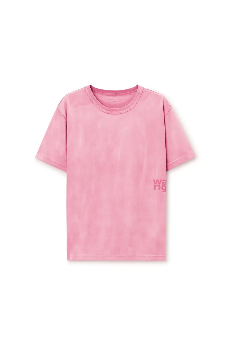 Pink Cotton-Jersey Logo Tee