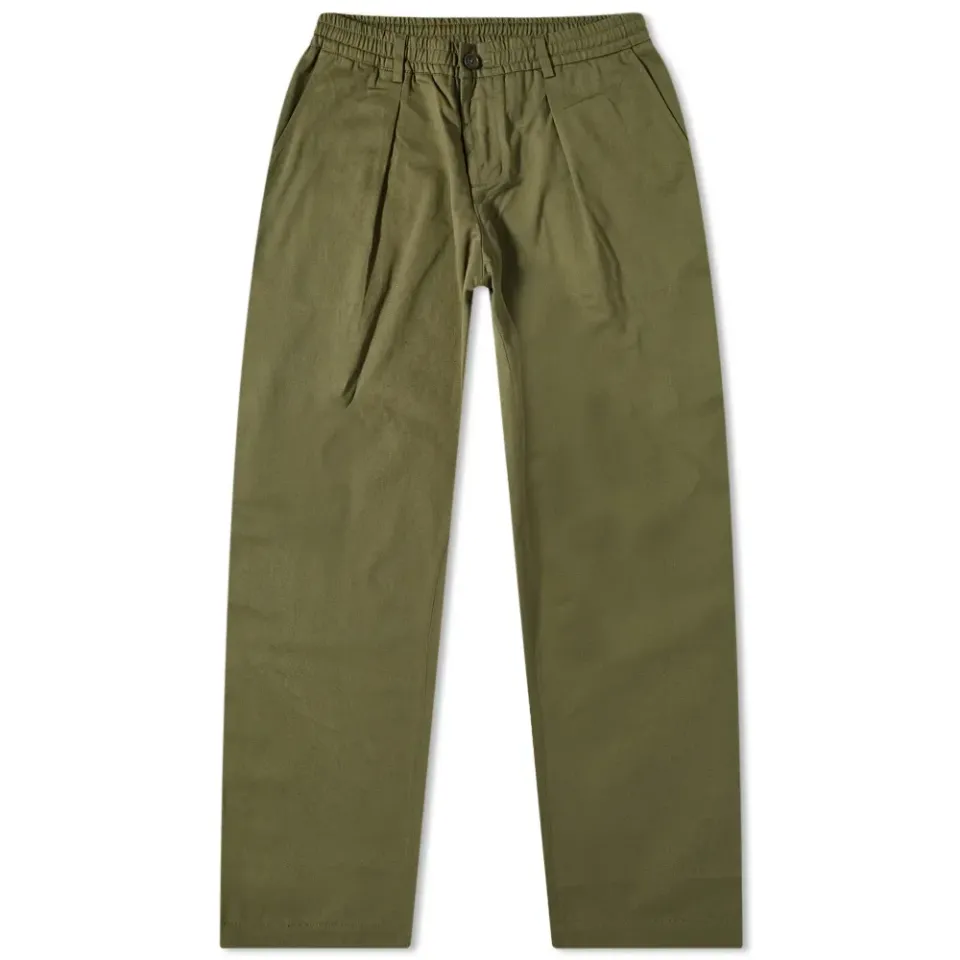 Twill Pleated Track Pant