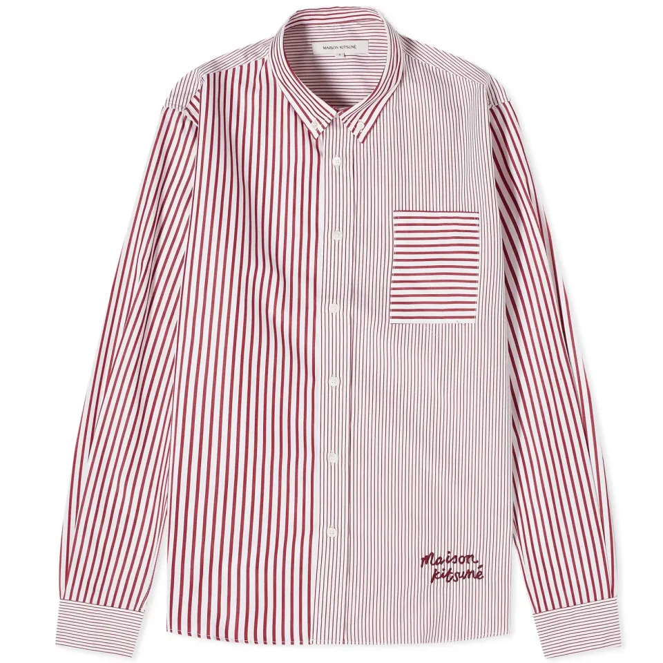 Handwriting Logo Fun Mix Stripe Shirt