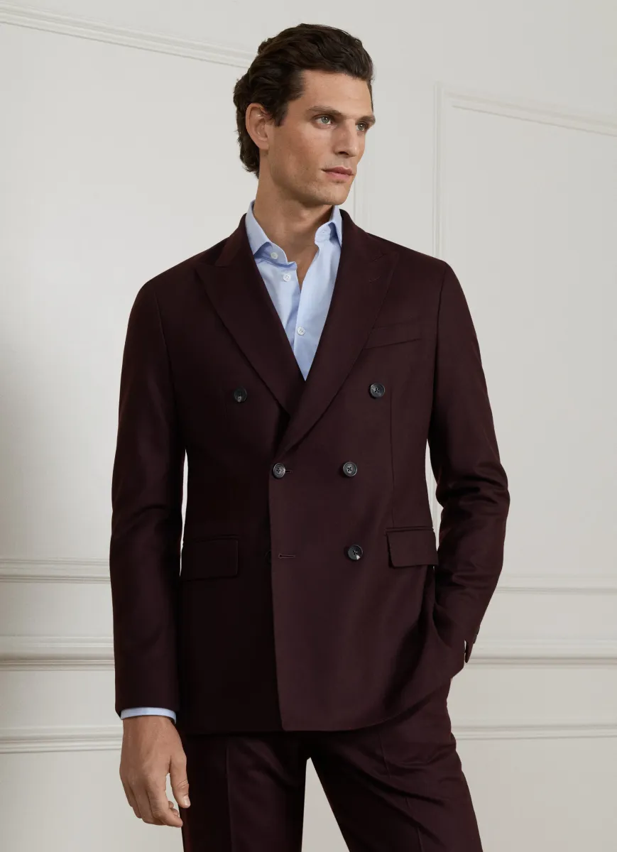 Wool Double Breasted Blazer -Woven in Italy