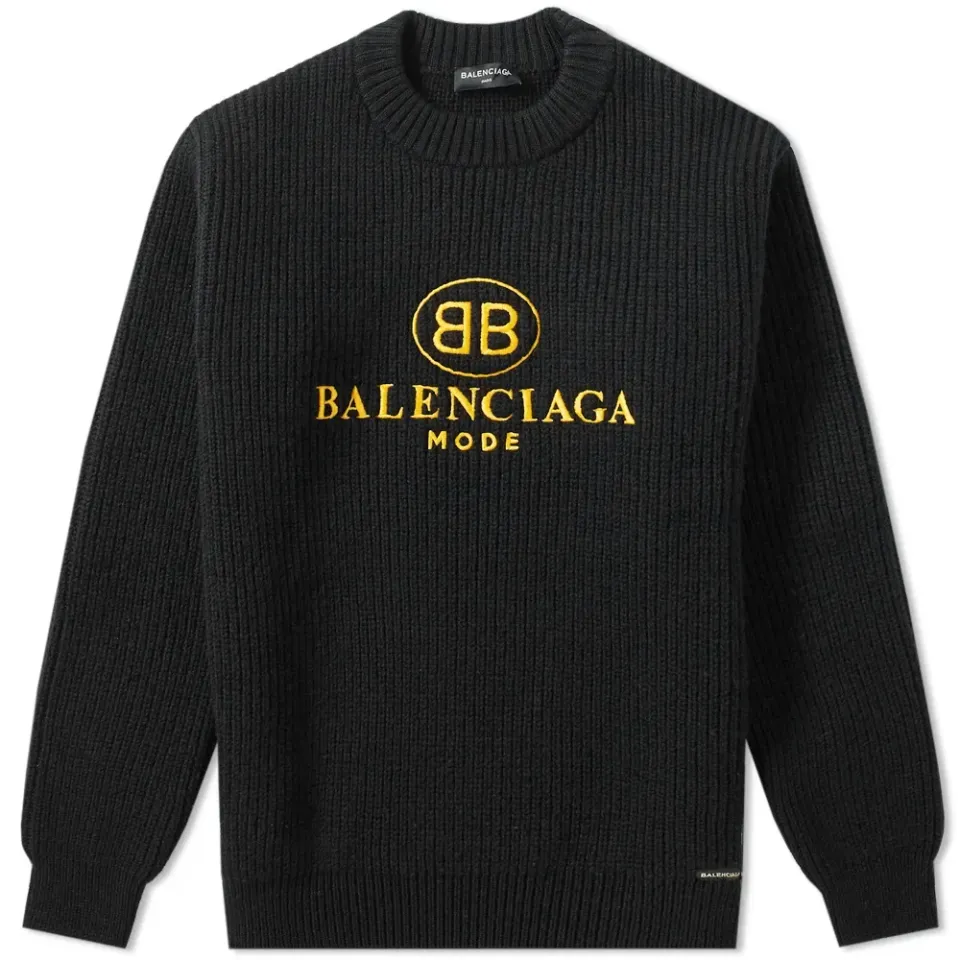 Mode Logo Knitted Crew Sweat