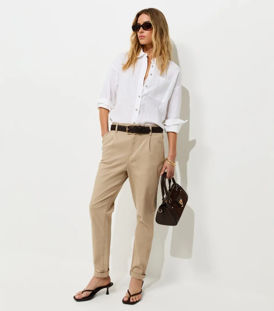 Women's Stone Slim Leg Chino Trousers