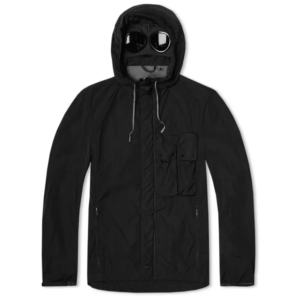 Chrome Nylon Multi Pocket Concealed Goggle Jacket