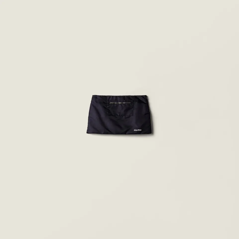 Technical gazar and fleece skirt