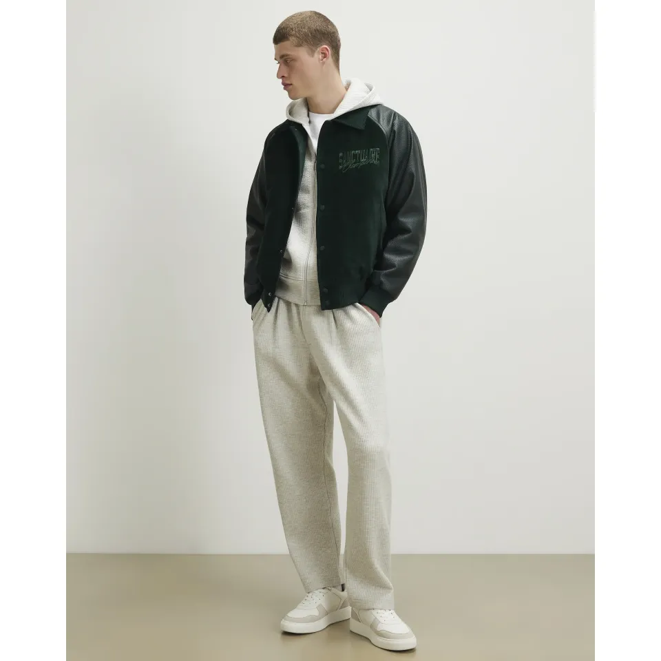 Slim Fit Quilted Fixed Waist Joggers