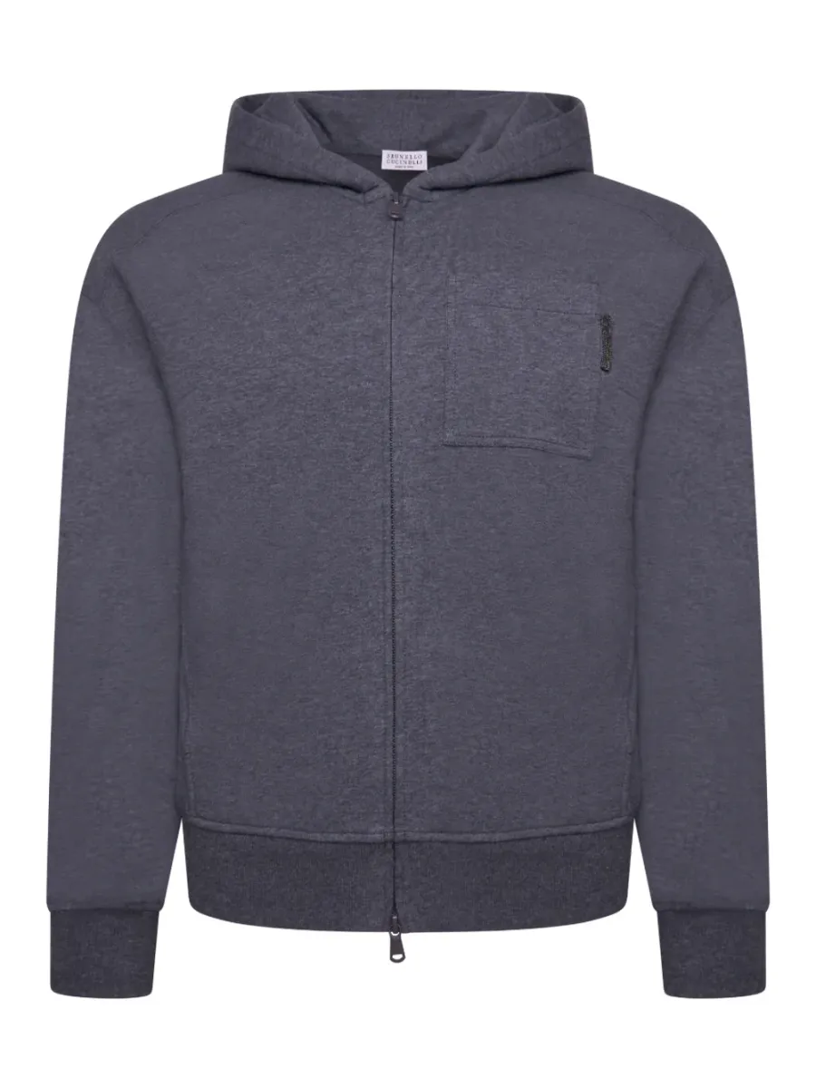 Women Zip-Up Hoodie Sweatshirt Grey