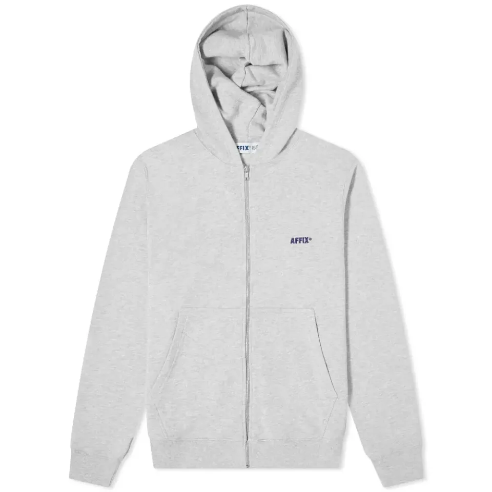 Basic Embroidered Zip Hoody