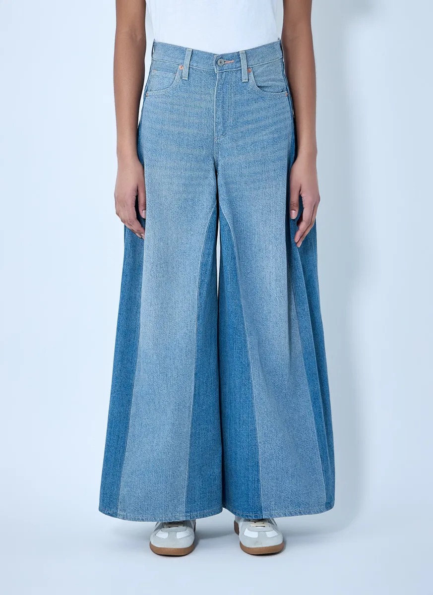 Wide-Leg Denim Trousers