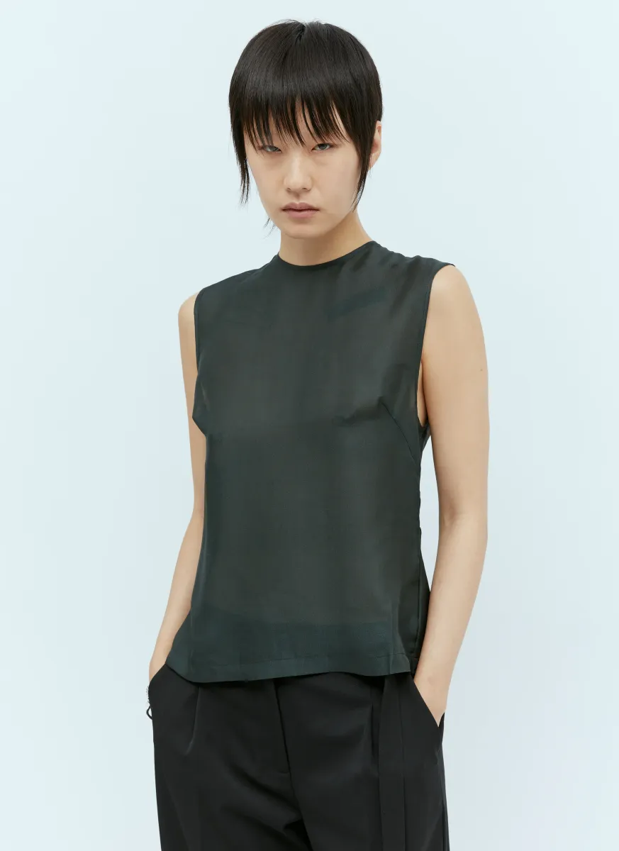 Sheer Silk Gauze Top