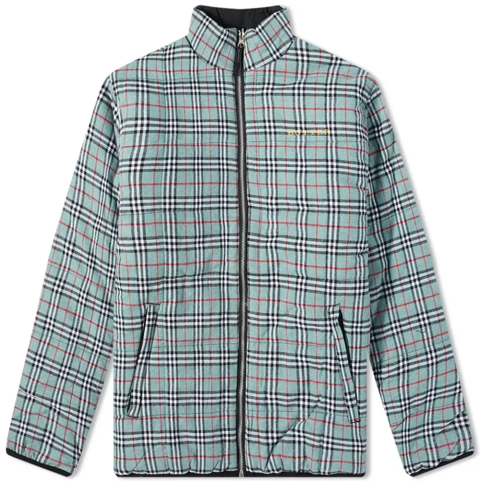 Plaid Reversible Puffer Jacket