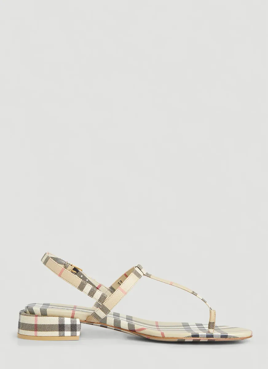 Emily Low Heel Vintage Check Sandals