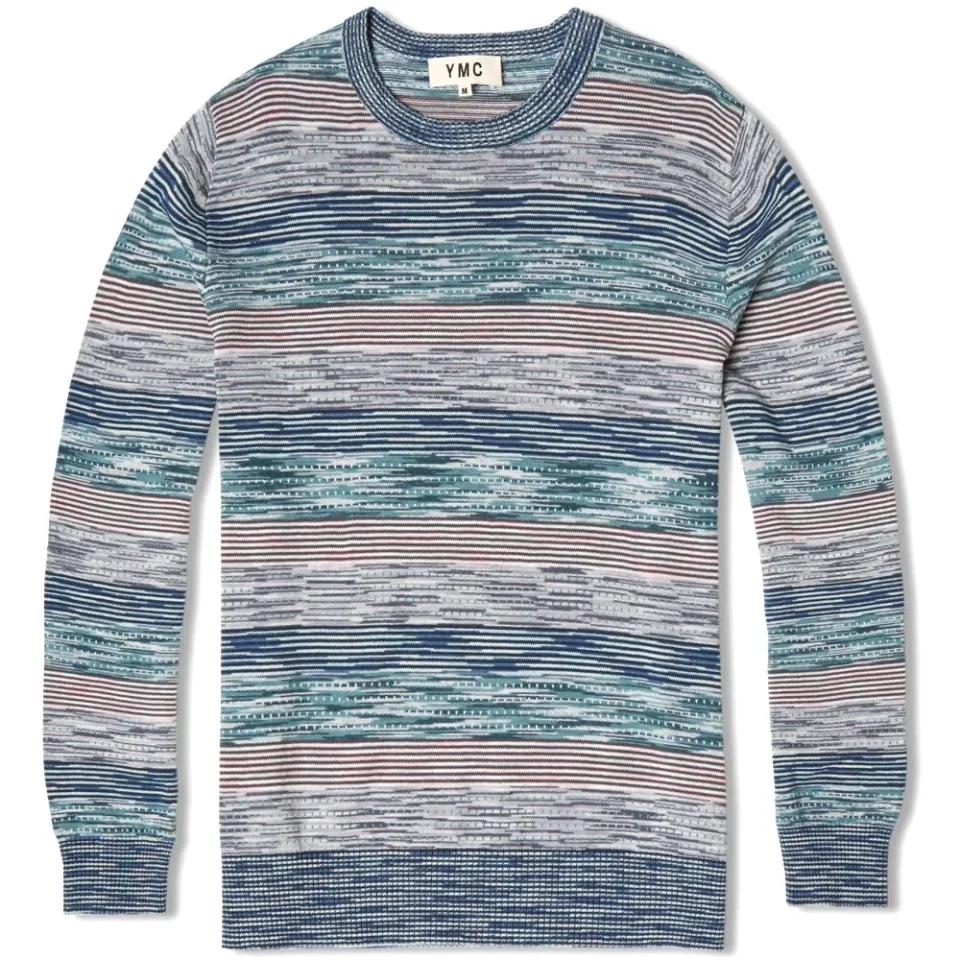 Space Dye Stripe Knit Crew