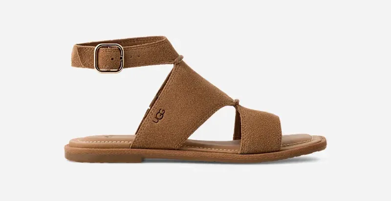 Delray Sandal for Women, Suede/Polyester/Leather