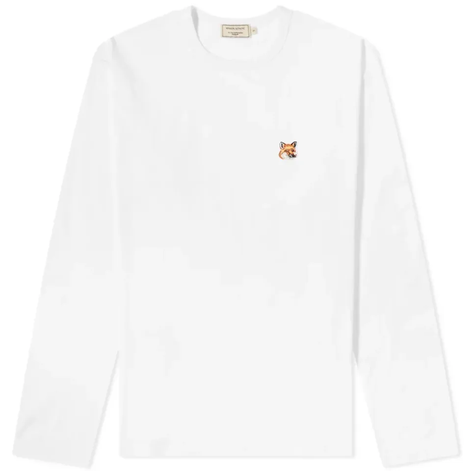 Maison Kitsuné Long Sleeve Fox Head Patch T-Shirt