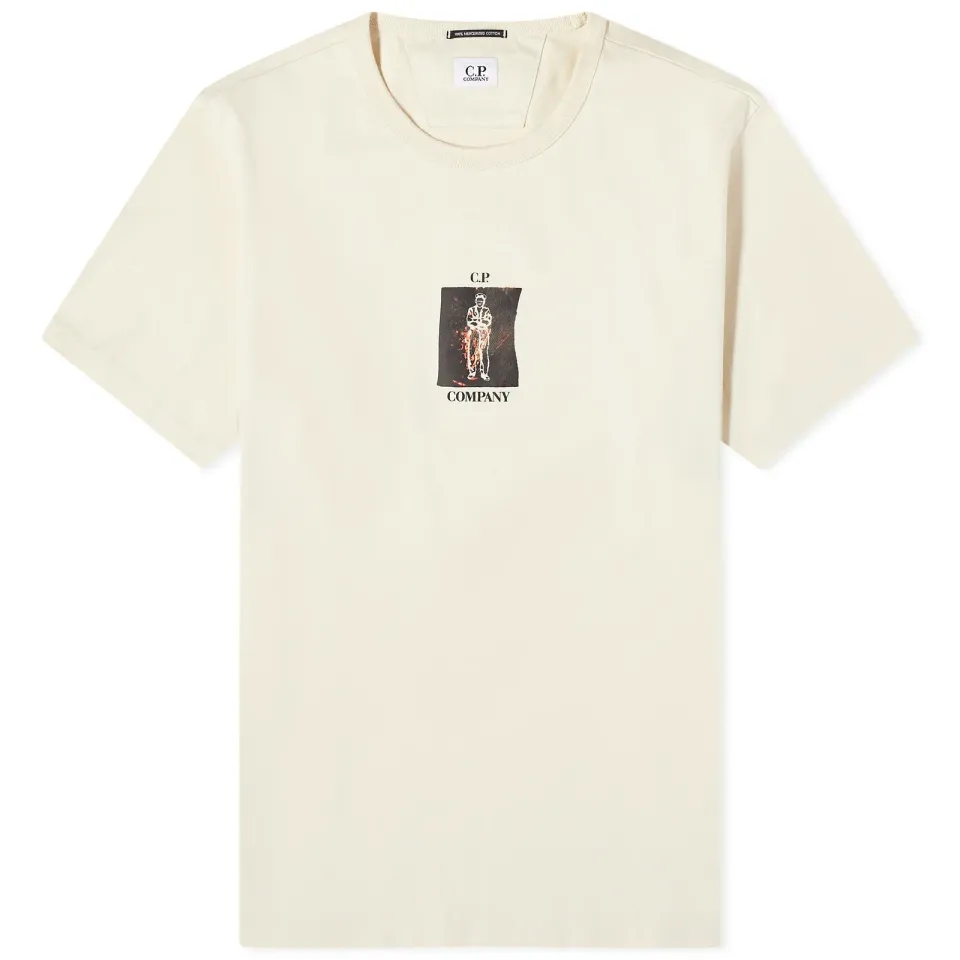 30/2 Mercerized Jersey Twisted Graphic T-Shirt