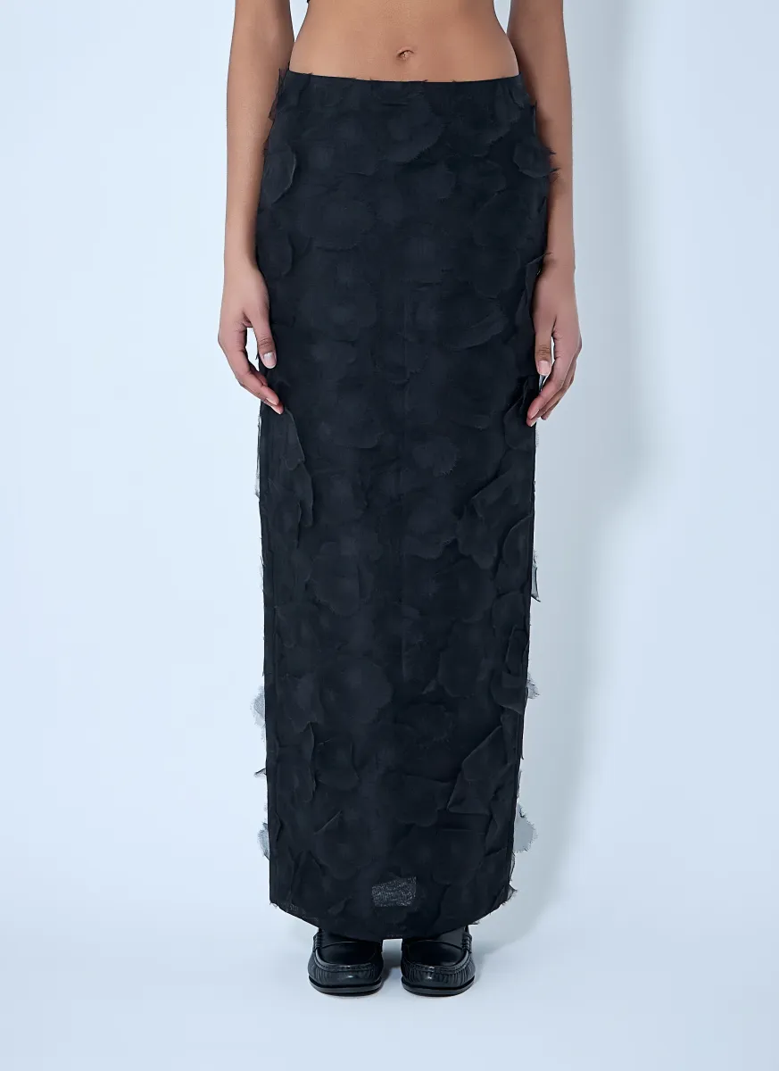 Textured Long Skirt