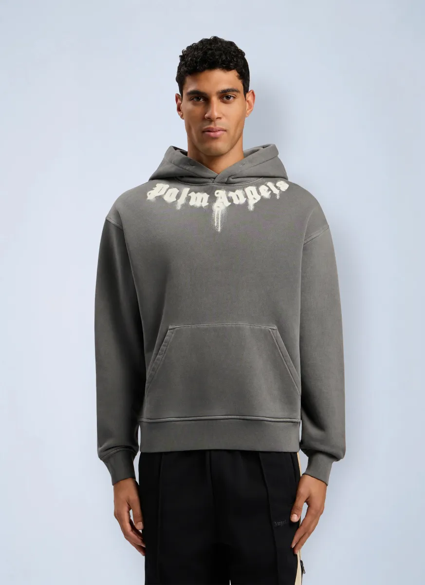 Neck Logo Regular Hooded Sweatshirt