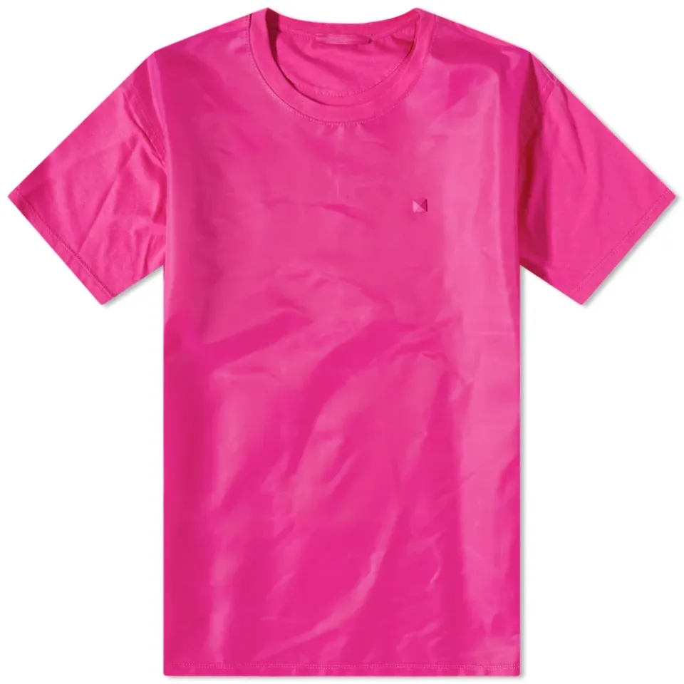 Nylon Panel Stud T-Shirt