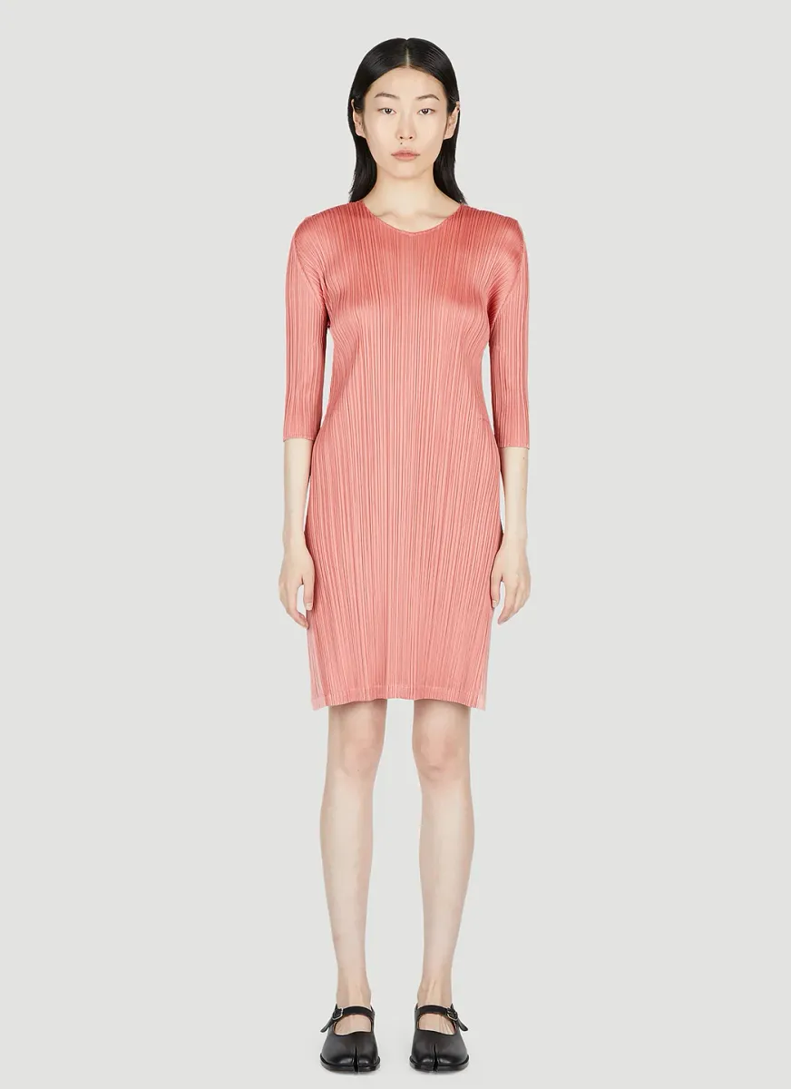 Pleated Midi Dress