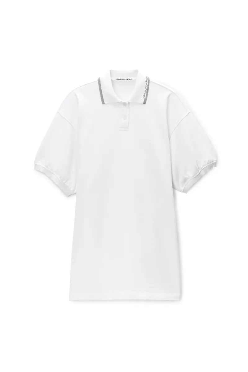 Relaxed Polo Cotton Minidress