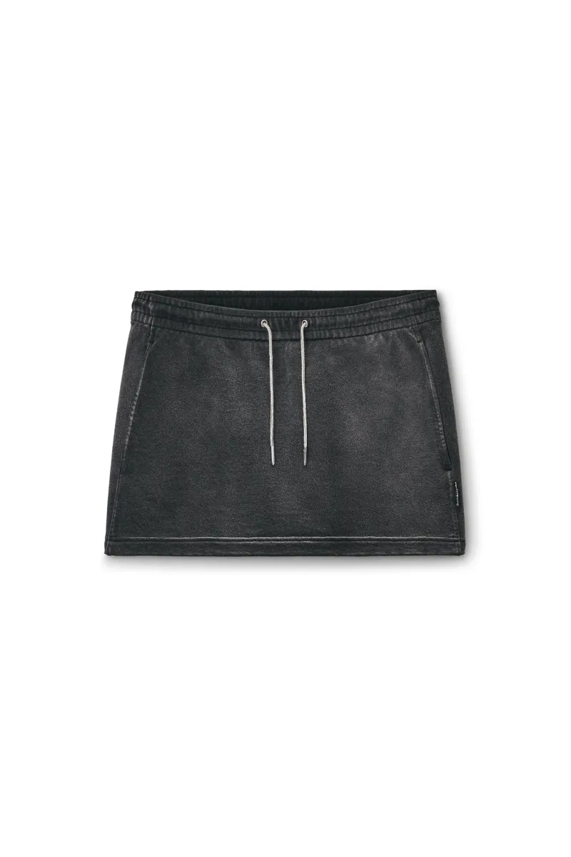 Crystal Hotfix Tube Skirt in Organic Cotton Terry