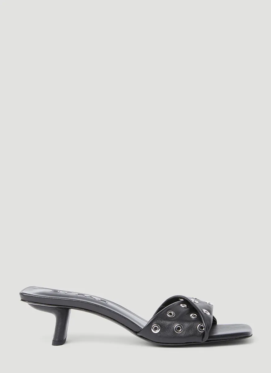 Rocco Eyelet High Heel Mule