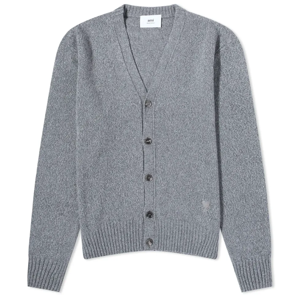 Tonal Heart Cashmere Cardigan