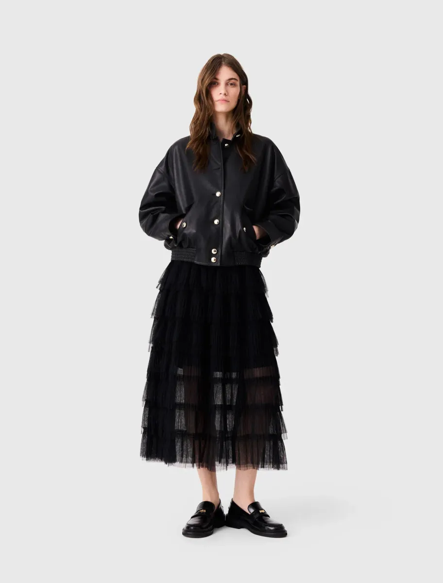 Tulle midi skirt