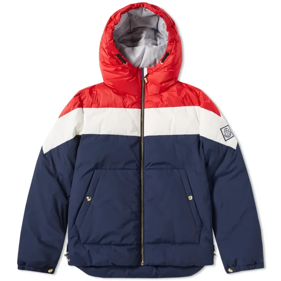 Gamme Bleu Chevron Hooded Down Jacket
