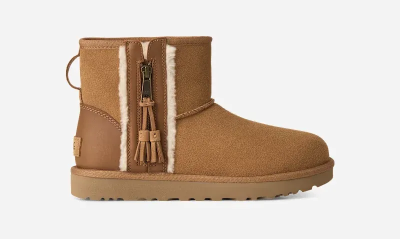RetroChic Zipper Boot, Polyester/Wool
