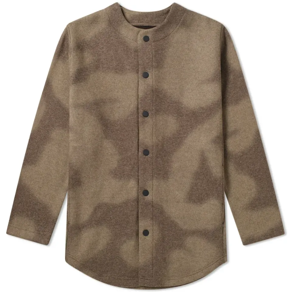 Camo Wool Baseball Jacket
