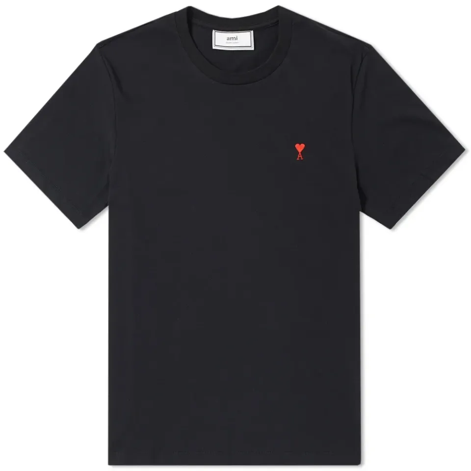 AMI Embroidered Heart Logo Tee