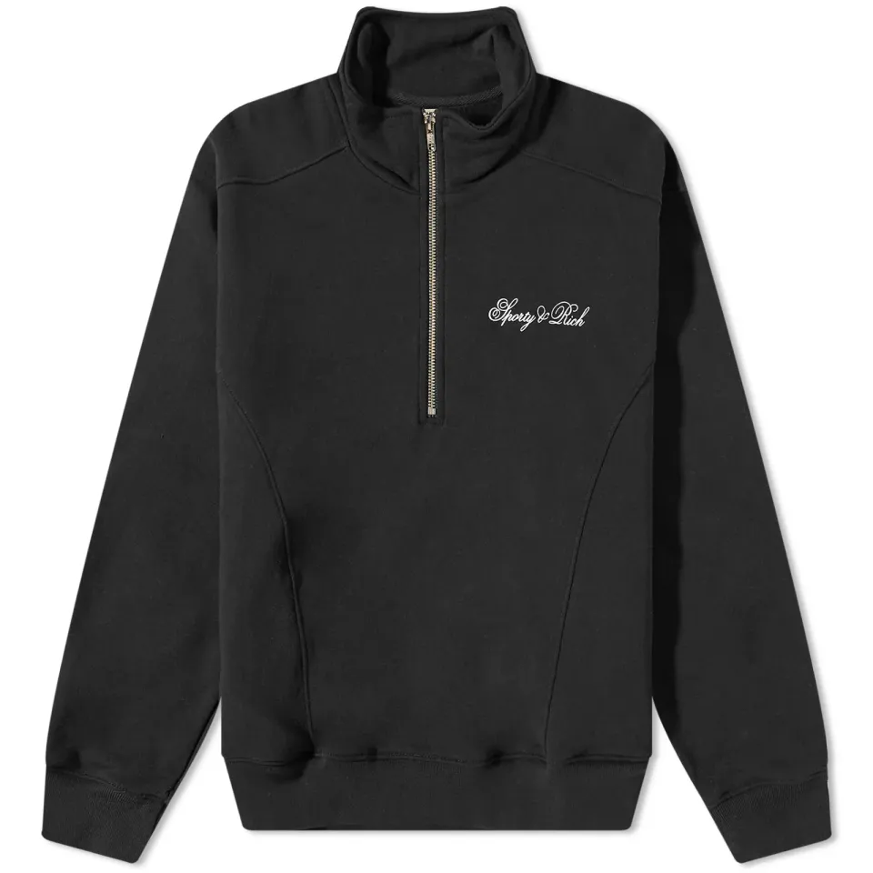 Cursive Logo Quarter Zip Sweat