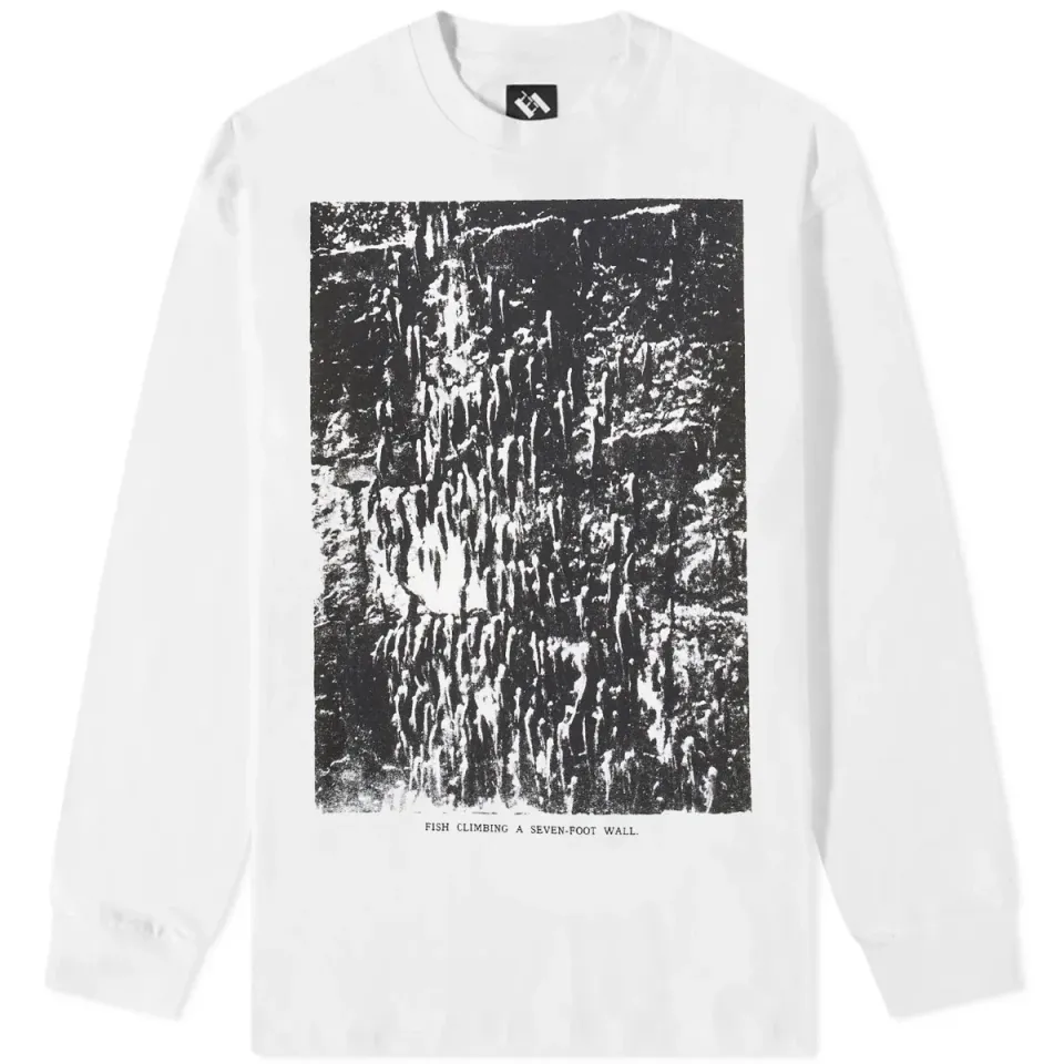 Fish Climbing Up A 7 Foot Wall Long Sleeve