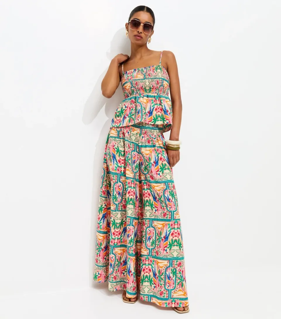 Women's Multicolour Parrot Palazzo Trousers