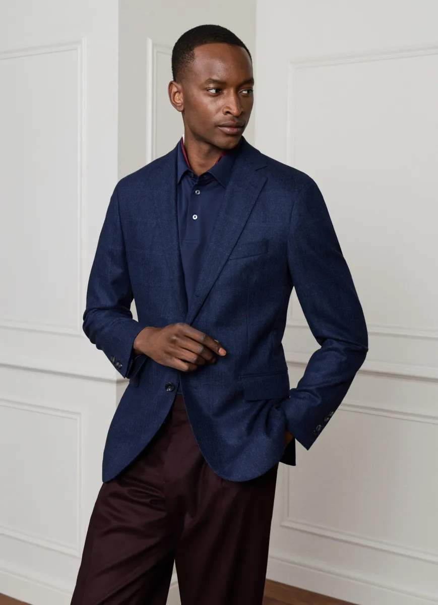 Wool-Cashmere Blend Blazer - Woven in Italy
