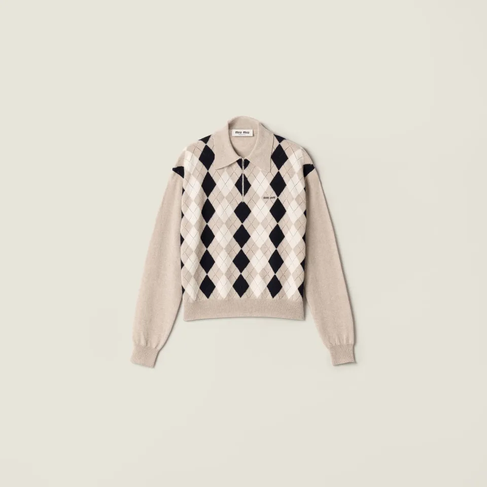 Cashmere polo sweater